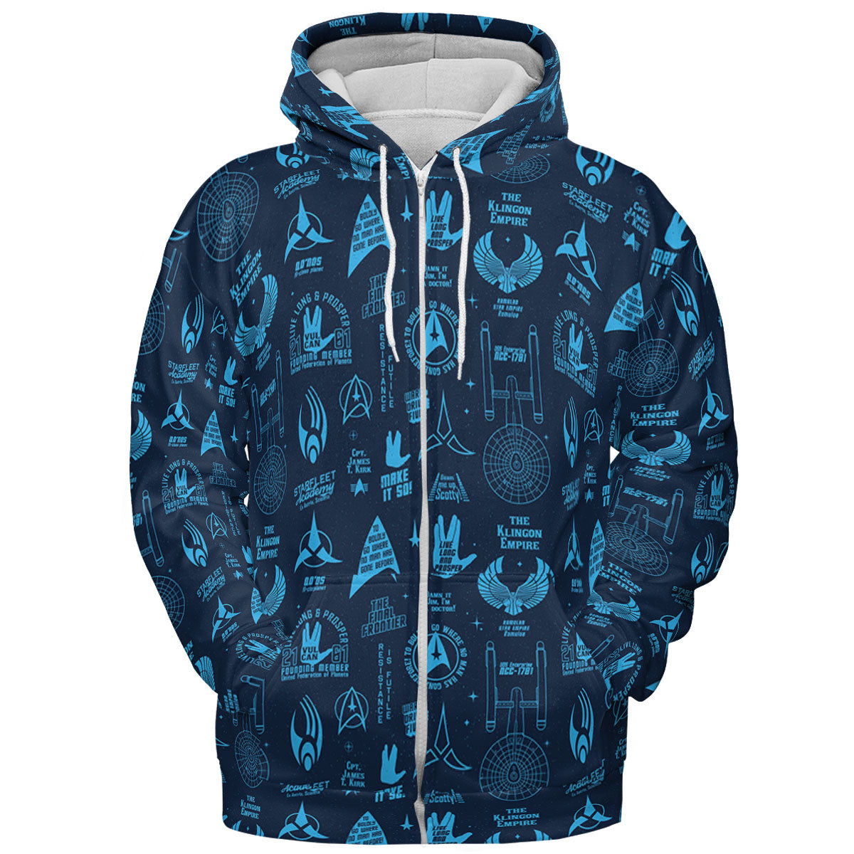 Trekkie Star Trek Pattern All-over Print Hoodie