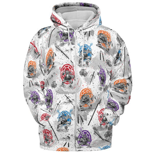 TMNT Characters Sumi-E Pattern All-over Print Hoodie