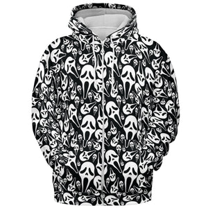 Ghostface Horror Movie Pattern Halloween All-over Print Hoodie