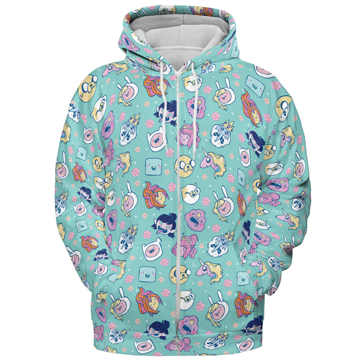 Adventure Time Floral Pattern All-over Print Hoodie