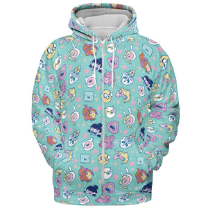 Adventure Time Floral Pattern All-over Print Hoodie