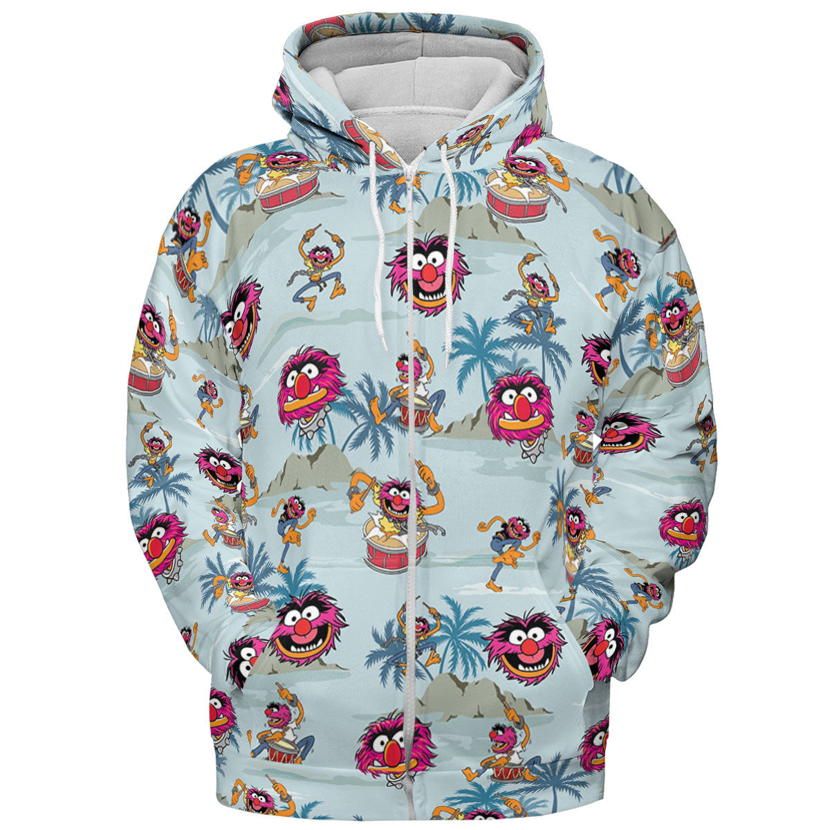 Animal The Muppet Show Drum Tropical All-over Print Hoodie