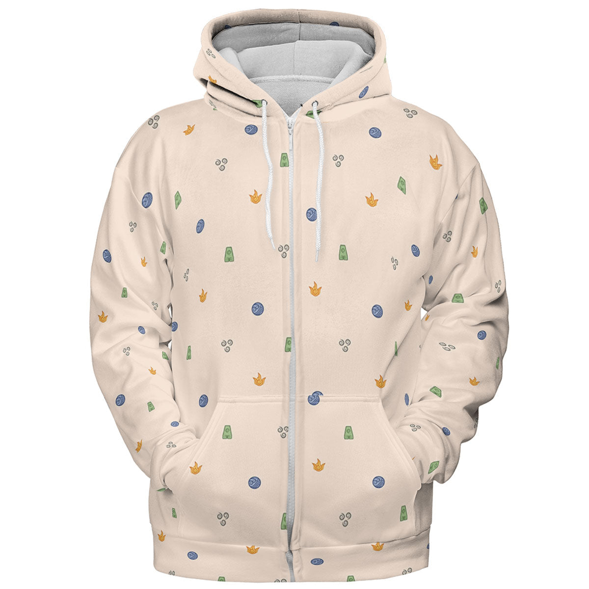 Avatar The Last Airbender Four Elements Pattern All-over Print Hoodie