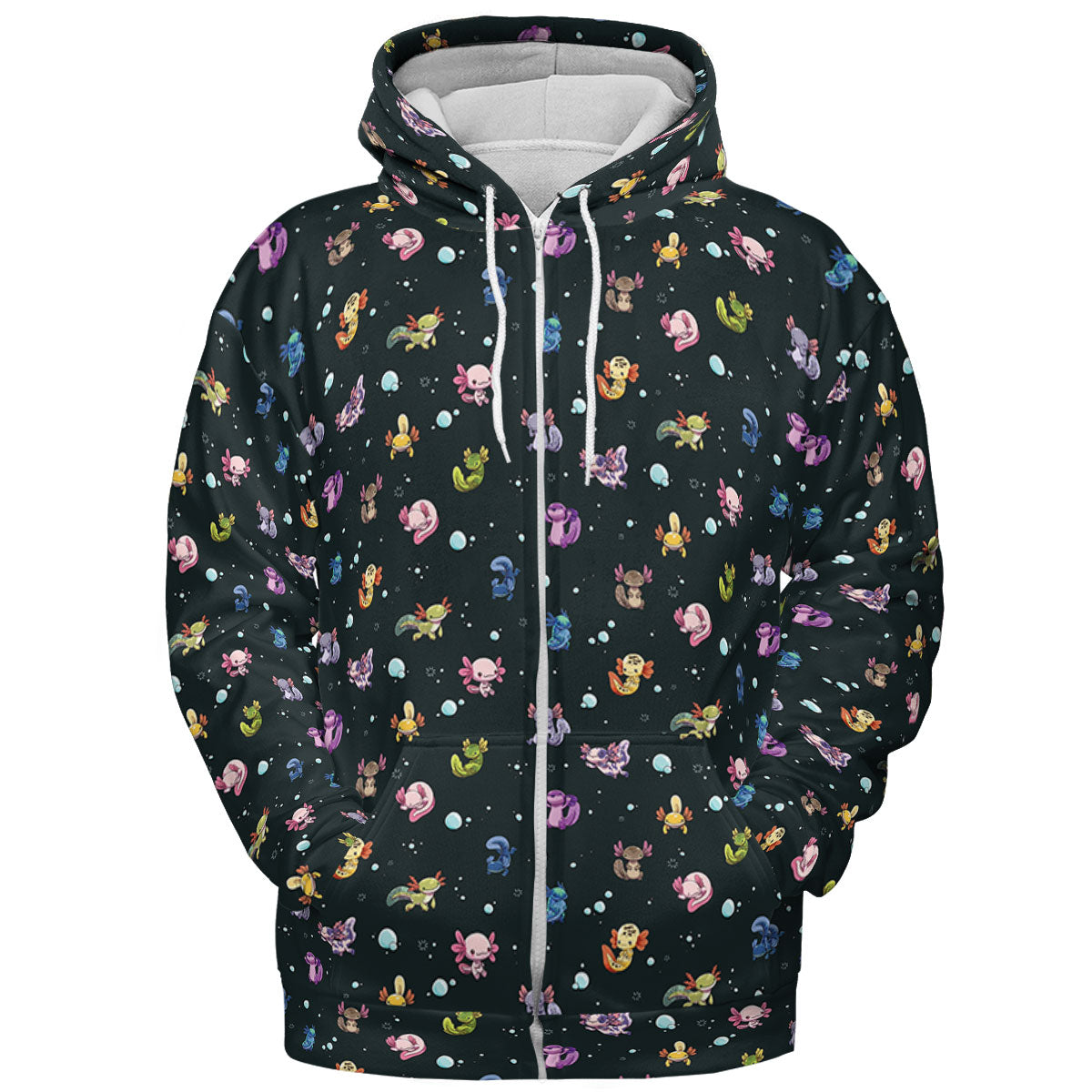 Axolotls Of The World Pattern All-over Print Hoodie