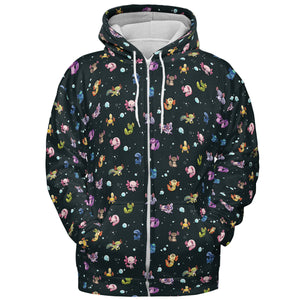 Axolotls Of The World Pattern All-over Print Hoodie