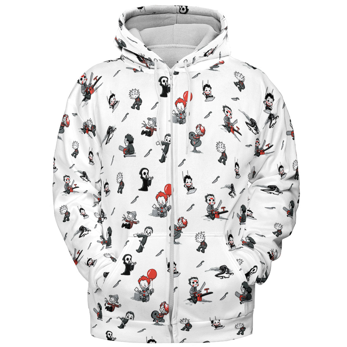Baby Horror Characters Pattern All-over Print Hoodie