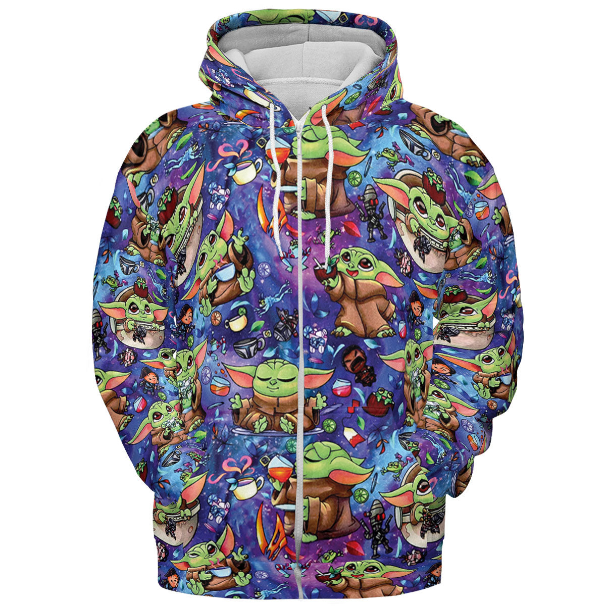 Baby Yoda In the Galaxy All-over Print Hoodie