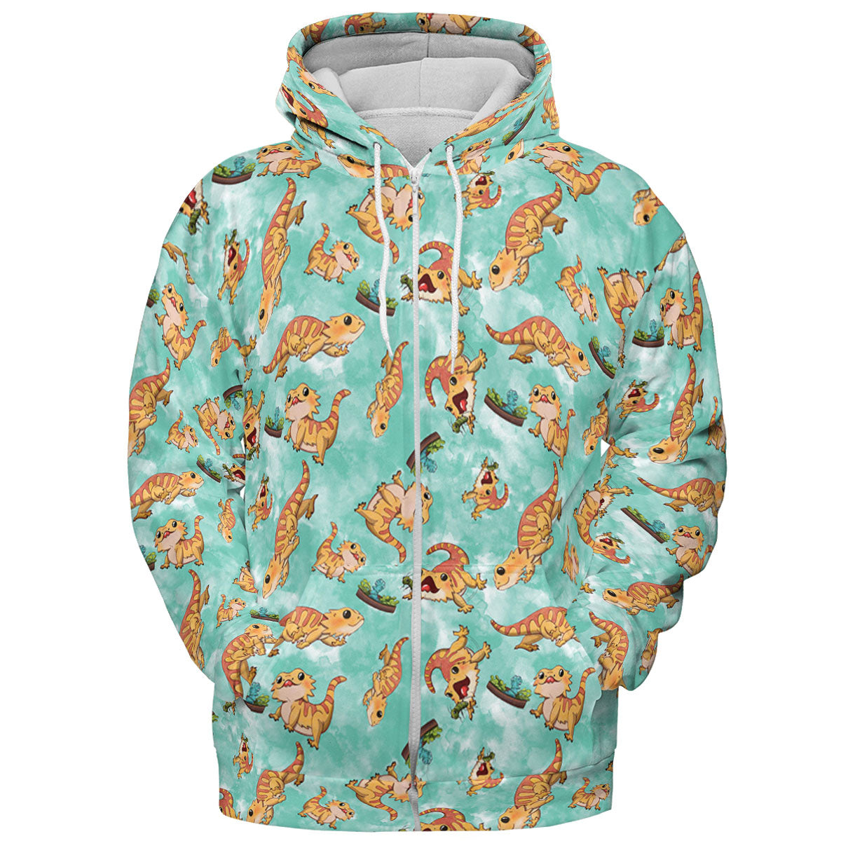 Bearded Dragon Pattern All-over Print Hoodie
