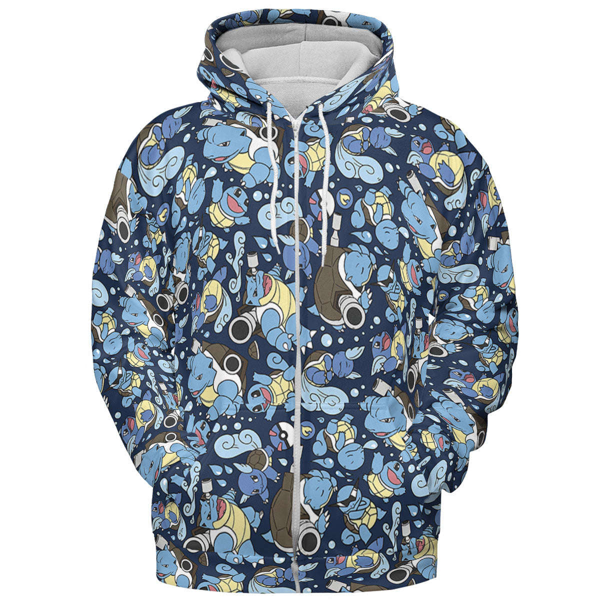 Blastoise Wartortle Squirtle Pokemon Pattern All-over Print Hoodie