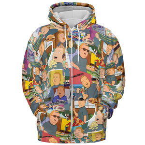Bobby Face King Of The Hill All-over Print Hoodie