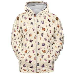 Cats In DnD Pattern All-over Print Hoodie
