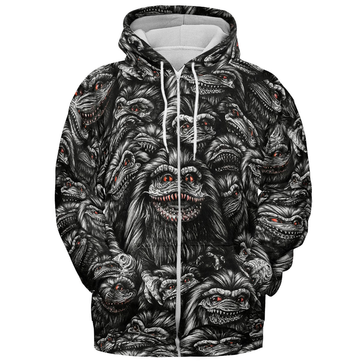 Critters Pattern Halloween All-over Print Hoodie