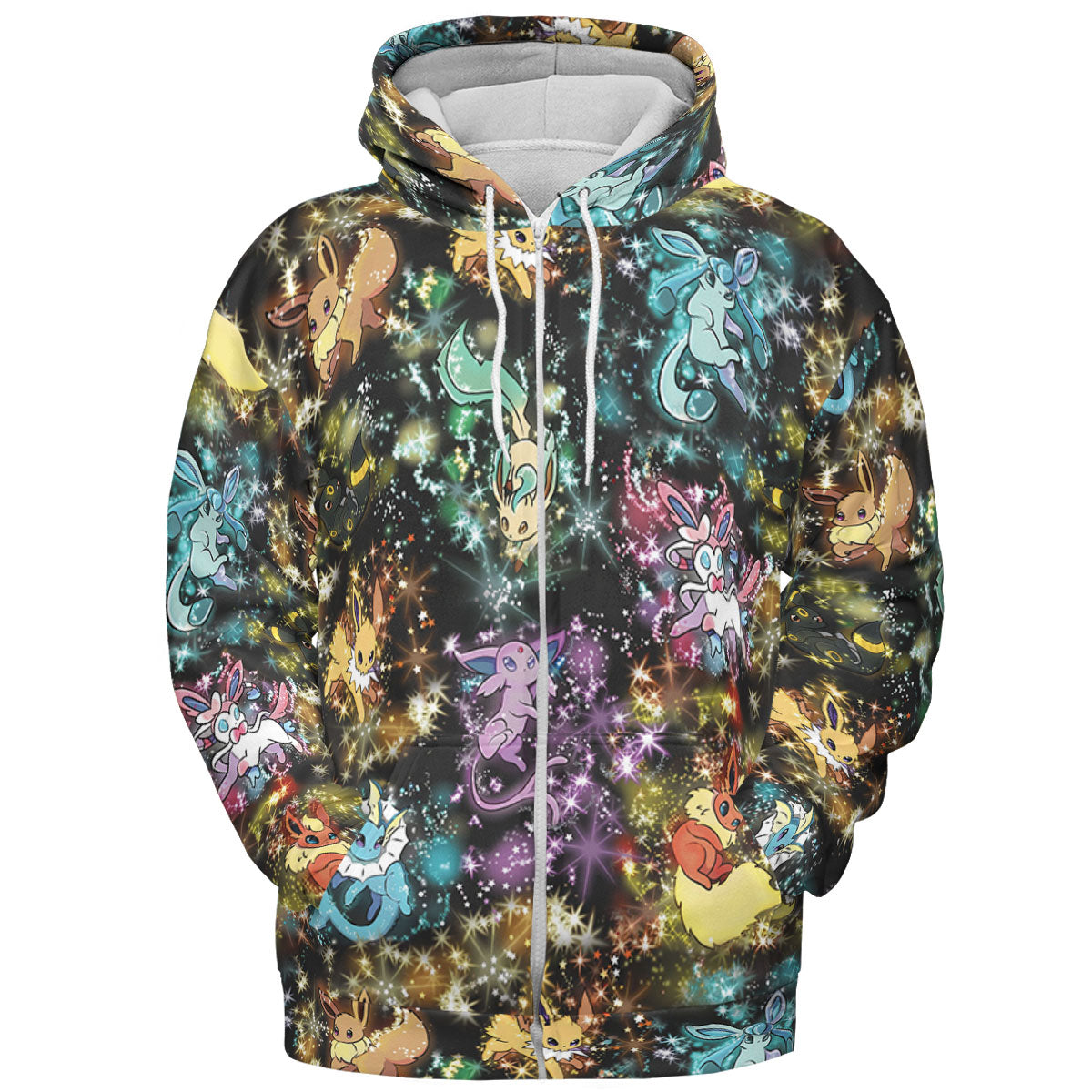 Eevee Evolution in the Galaxy All-over Print Hoodie