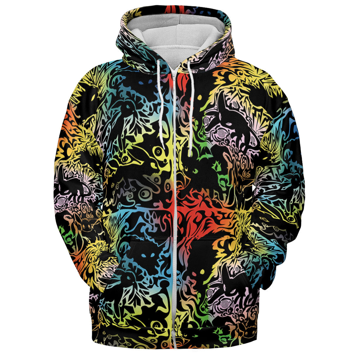 Eevee Pokemon Black All-over Print Hoodie
