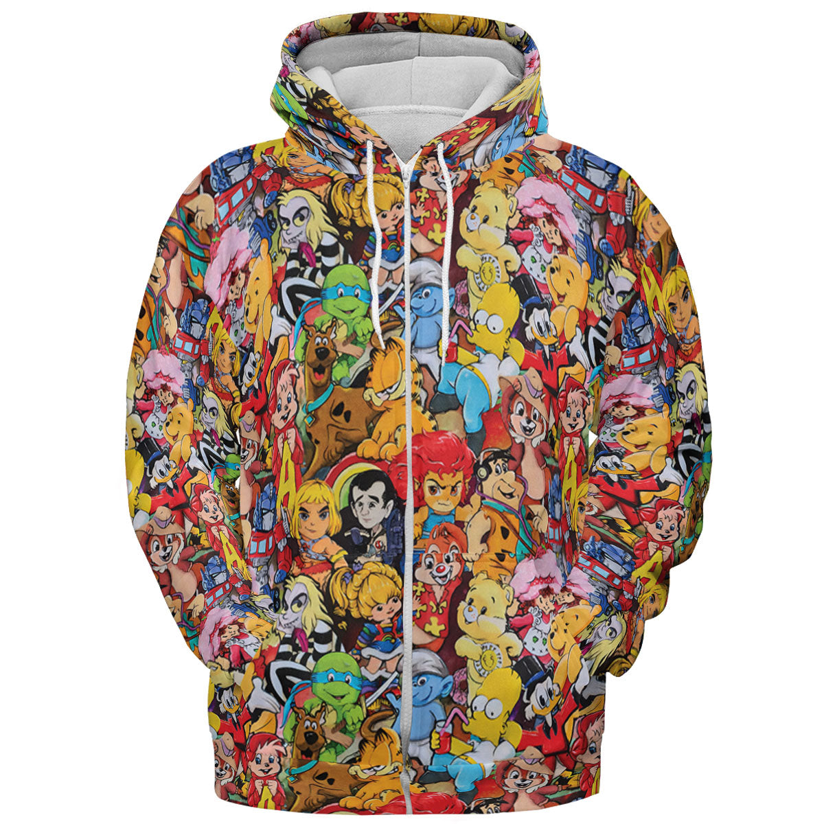 Old Cartoon Characters All-over Print Hoodie