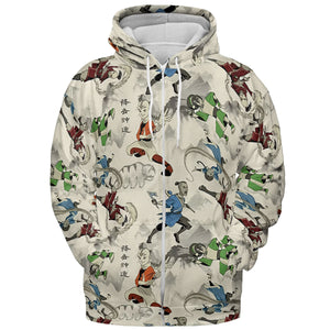 Aang Katara Toph Beifong Sokka Avatar The Last Airbender All-over Print Hoodie