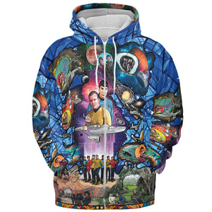 The Beginning Star Trek Pattern All-over Print Hoodie