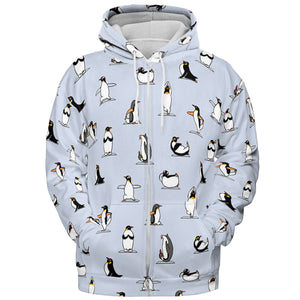 Penguin Yoga Pattern All-over Print Hoodie