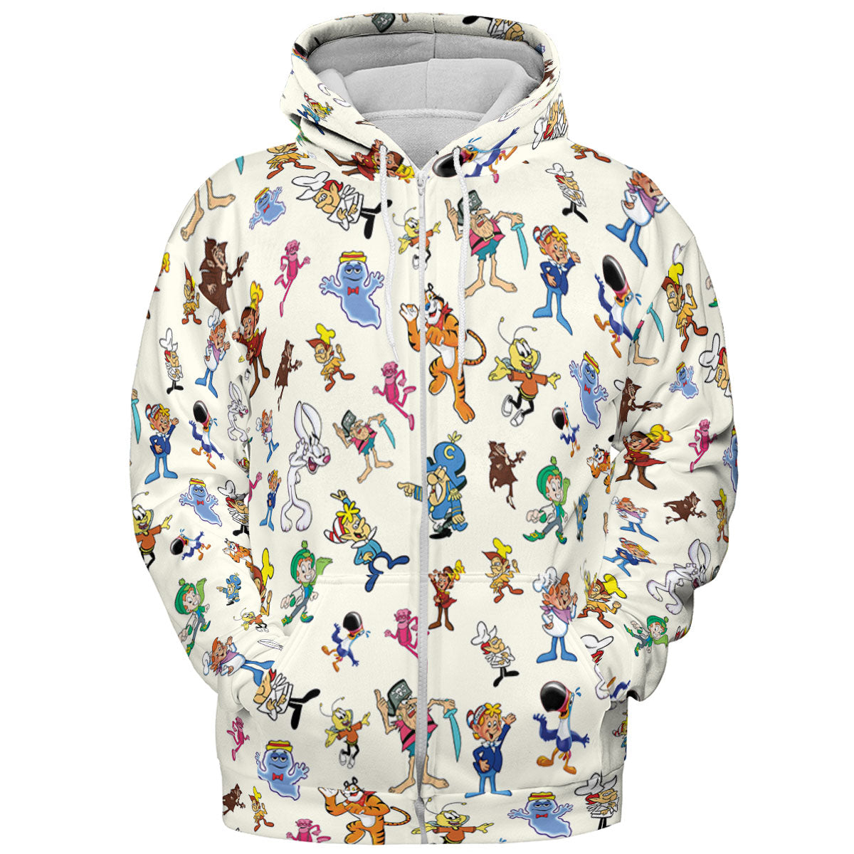 80s 90s Commercial Mascot Cereal All-over Print Hoodie