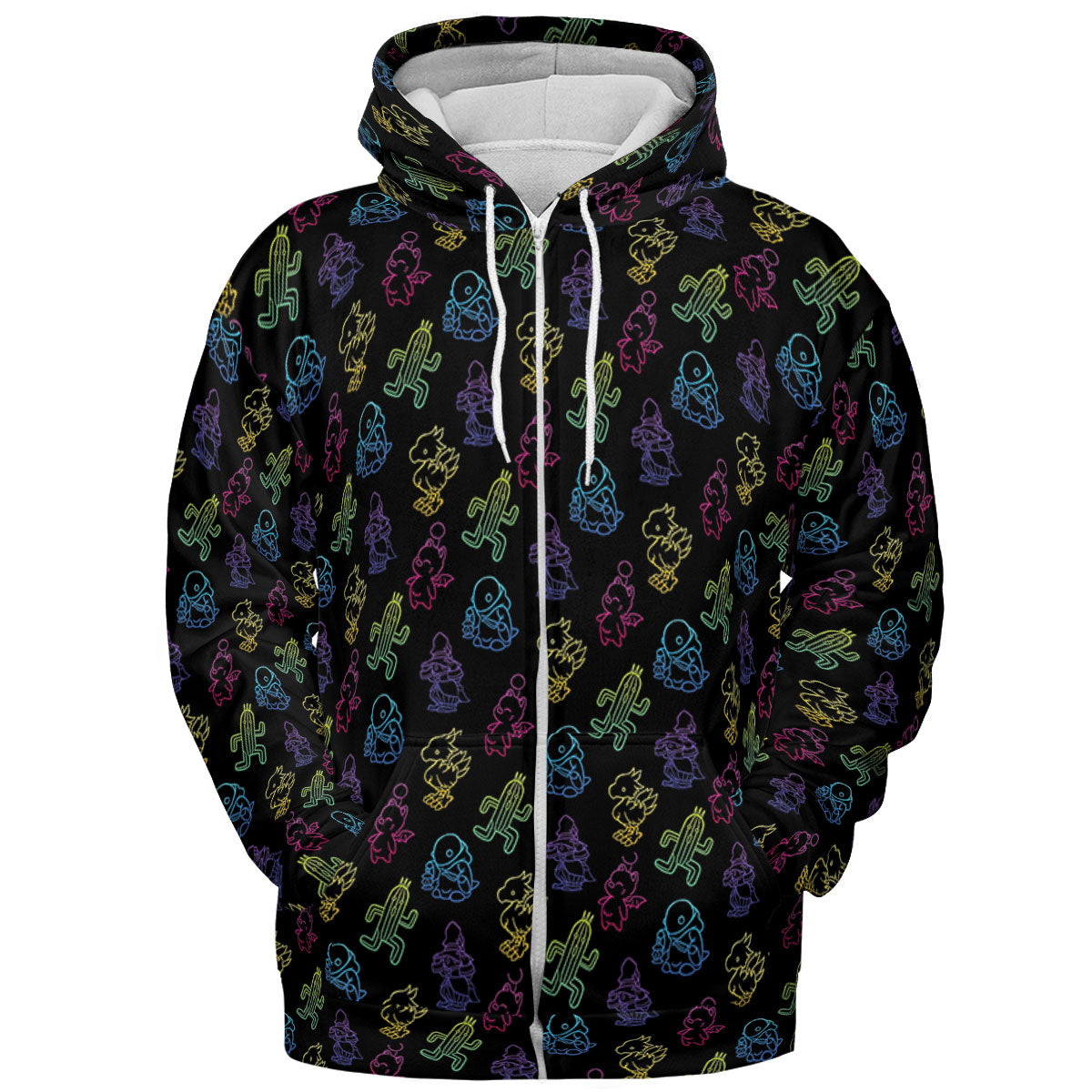 From Chocobos To Cactuars Final Fantasy All-over Print Hoodie