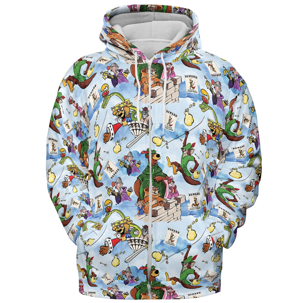 Robin Hood Characters Pattern All-over Print Hoodie