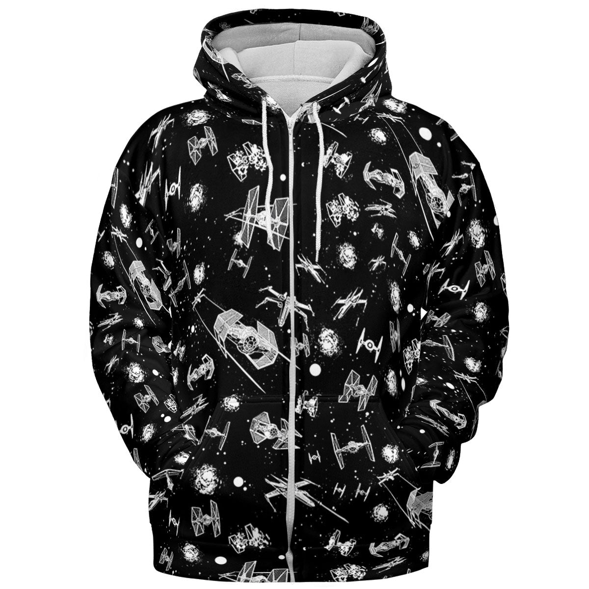 Space Ship Battle Star Wars All-over Print Hoodie