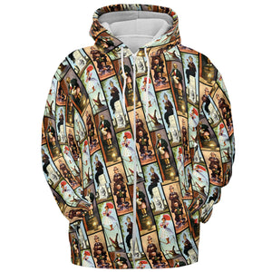 Haunted Mansion Vintage Stretch Pattern All-over Print Hoodie