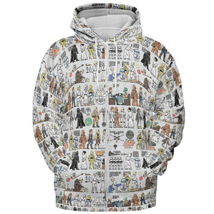 Egyptian Galaxy Wars All-over Print Hoodie