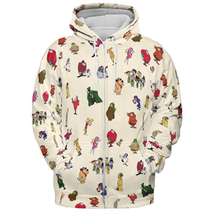 Wacky Races Characters All-over Print Hoodie
