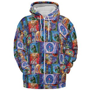 Beauty And The Beast Story Windows All-over Print Hoodie