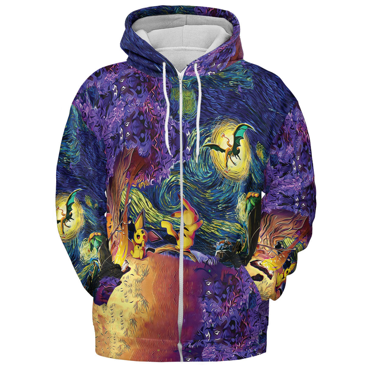 Pokemon Starry Night Campfire All-over Print Hoodie