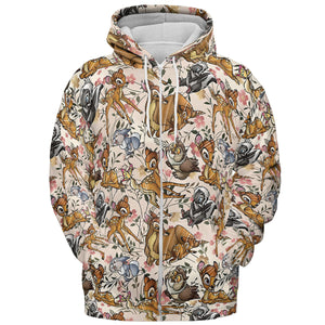 Little Wild Bambi All-over Print Hoodie