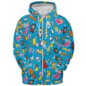 Adventure Time Characters Doodle All-over Print Hoodie