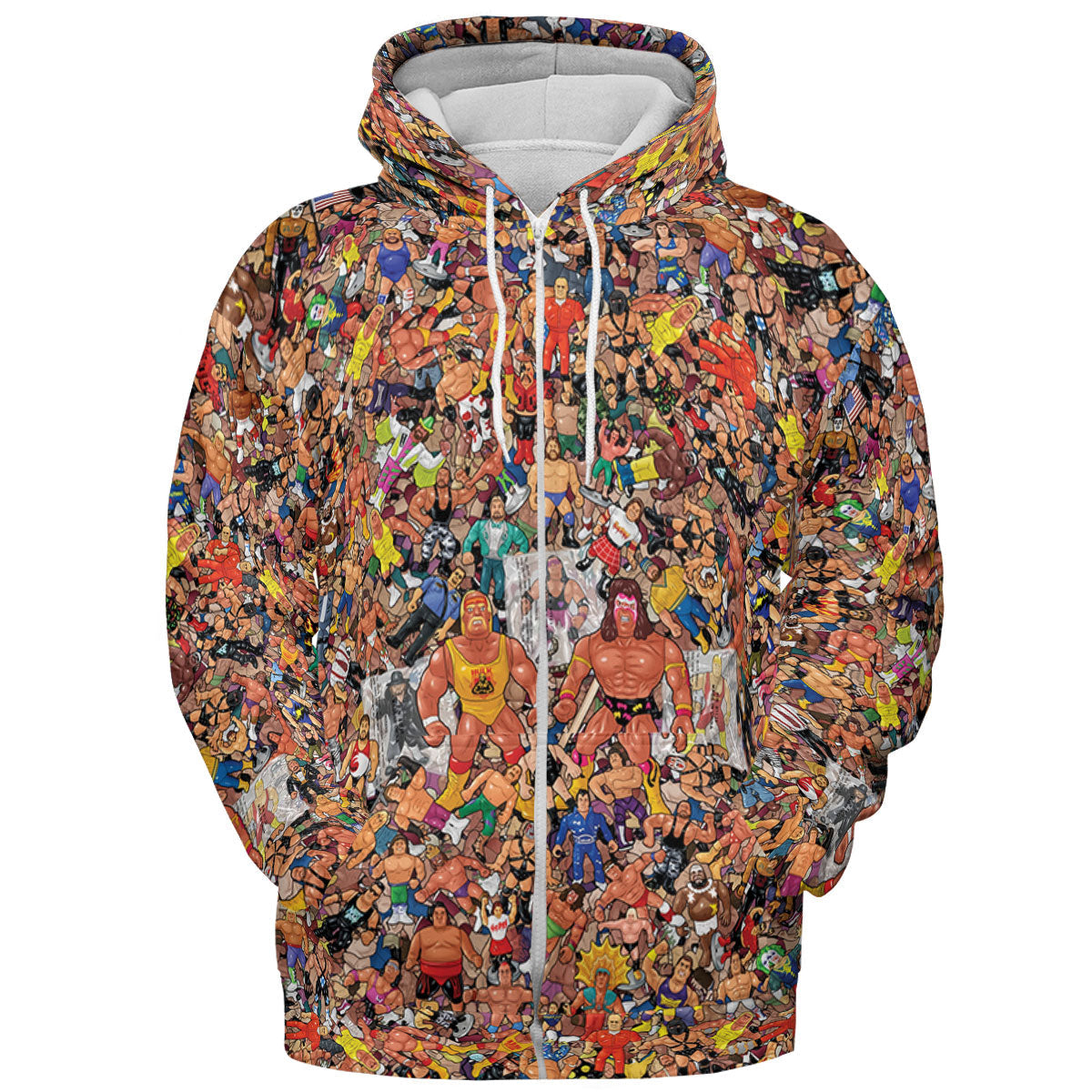 Wrestling Hulk Hogan and Buddies Figures All-over Print Hoodie