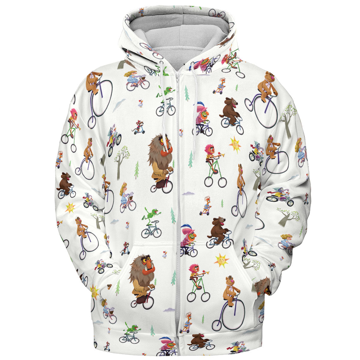 The Muppet Movie Bike Scene All-over Print Hoodie