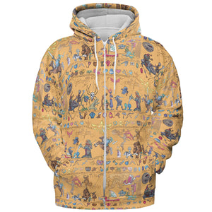 Link's Journey Tapestry The Legend Of Zelda All-over Print Hoodie