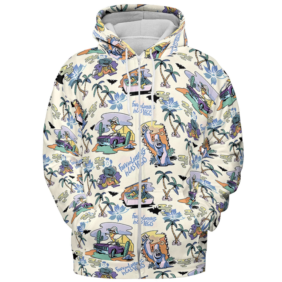 Vacation Fear and Loathing In Las Vegas Pattern All-over Print Hoodie