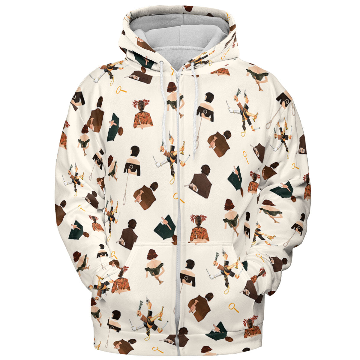 Clue The Movie Characters Pattern All-over Print Hoodie
