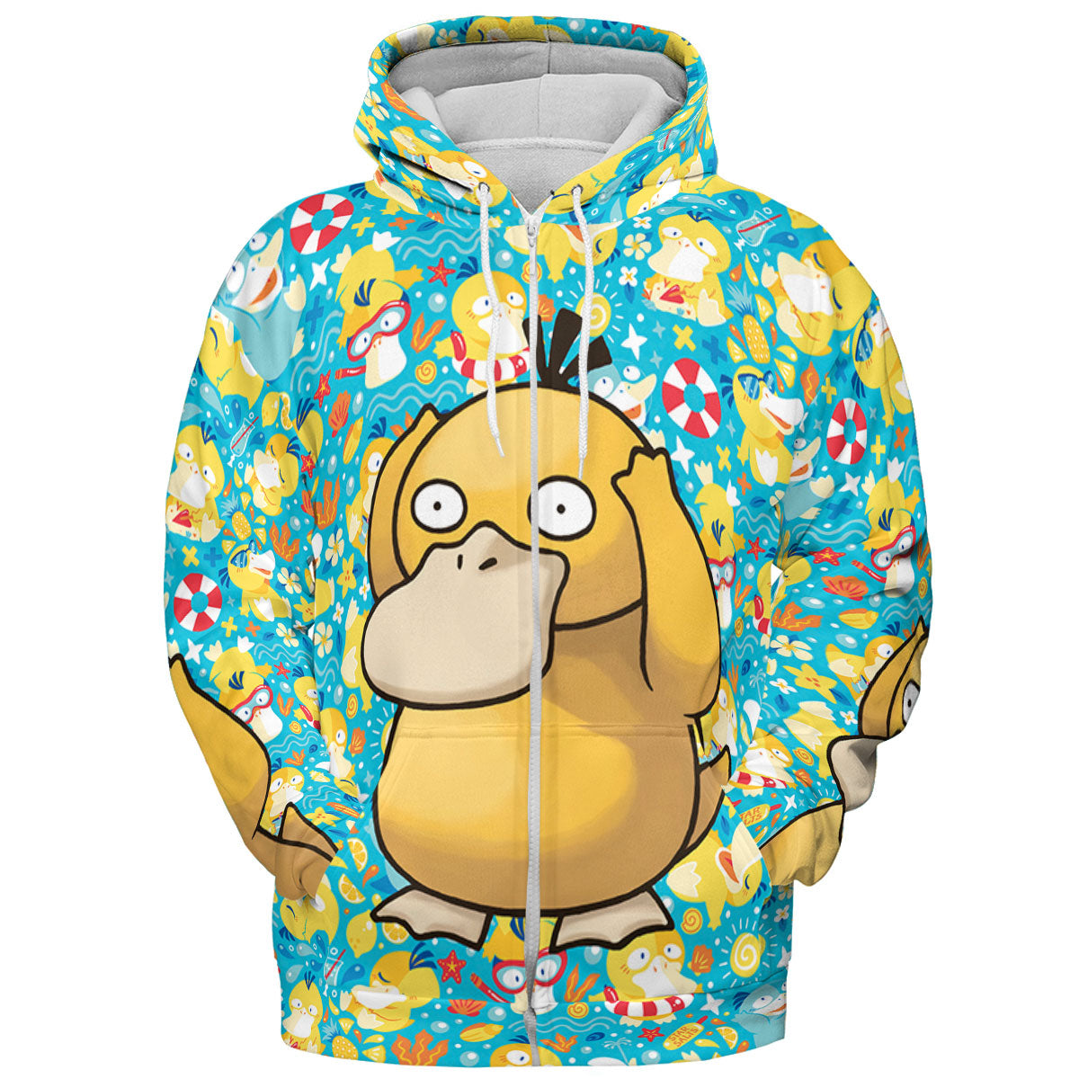 Psyduck Power Pokemon All-over Print Hoodie