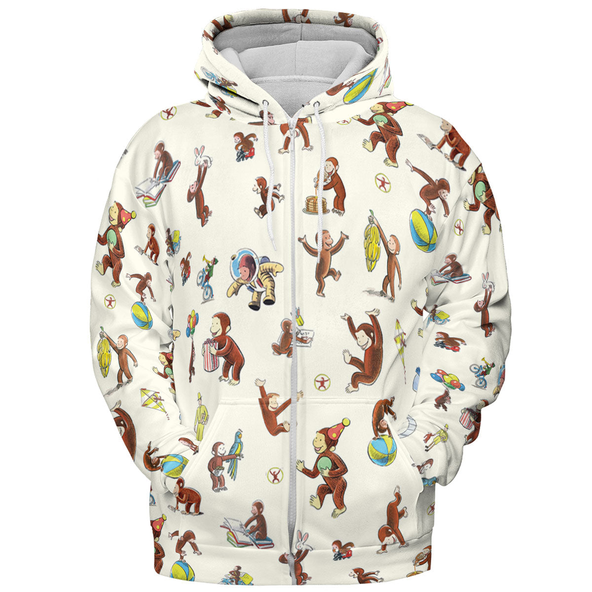 Riotsociety Curious George All-over Print Hoodie