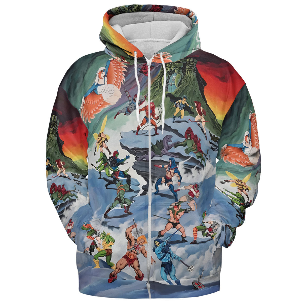 MOTU Castle Grayskull Battle All-over Print Hoodie