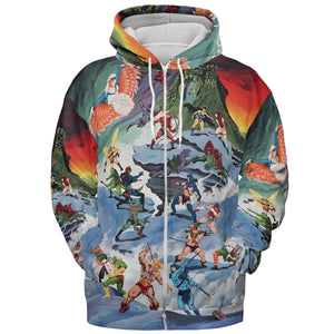MOTU Castle Grayskull Battle All-over Print Hoodie