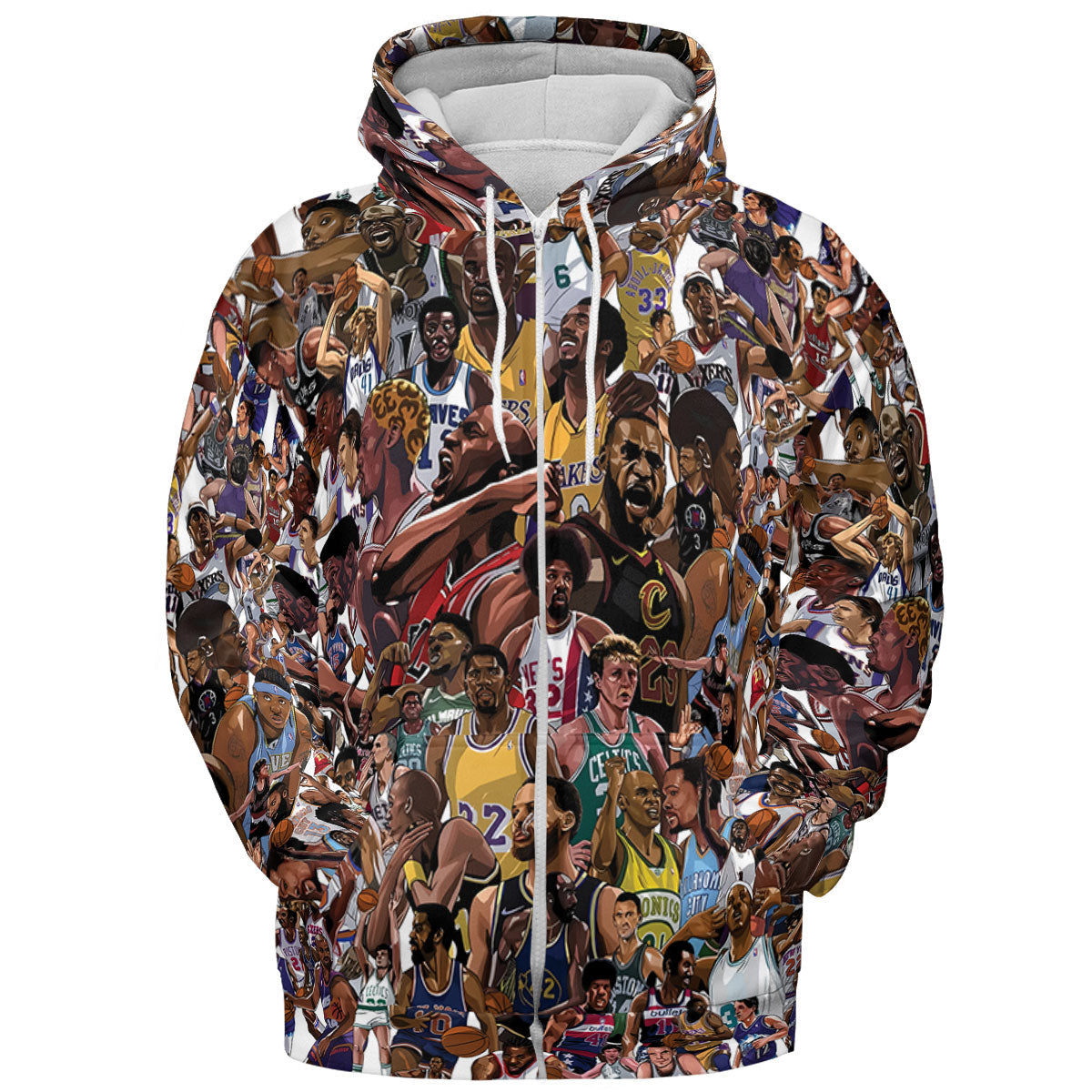 Basketball Superstars All-over Print Hoodie