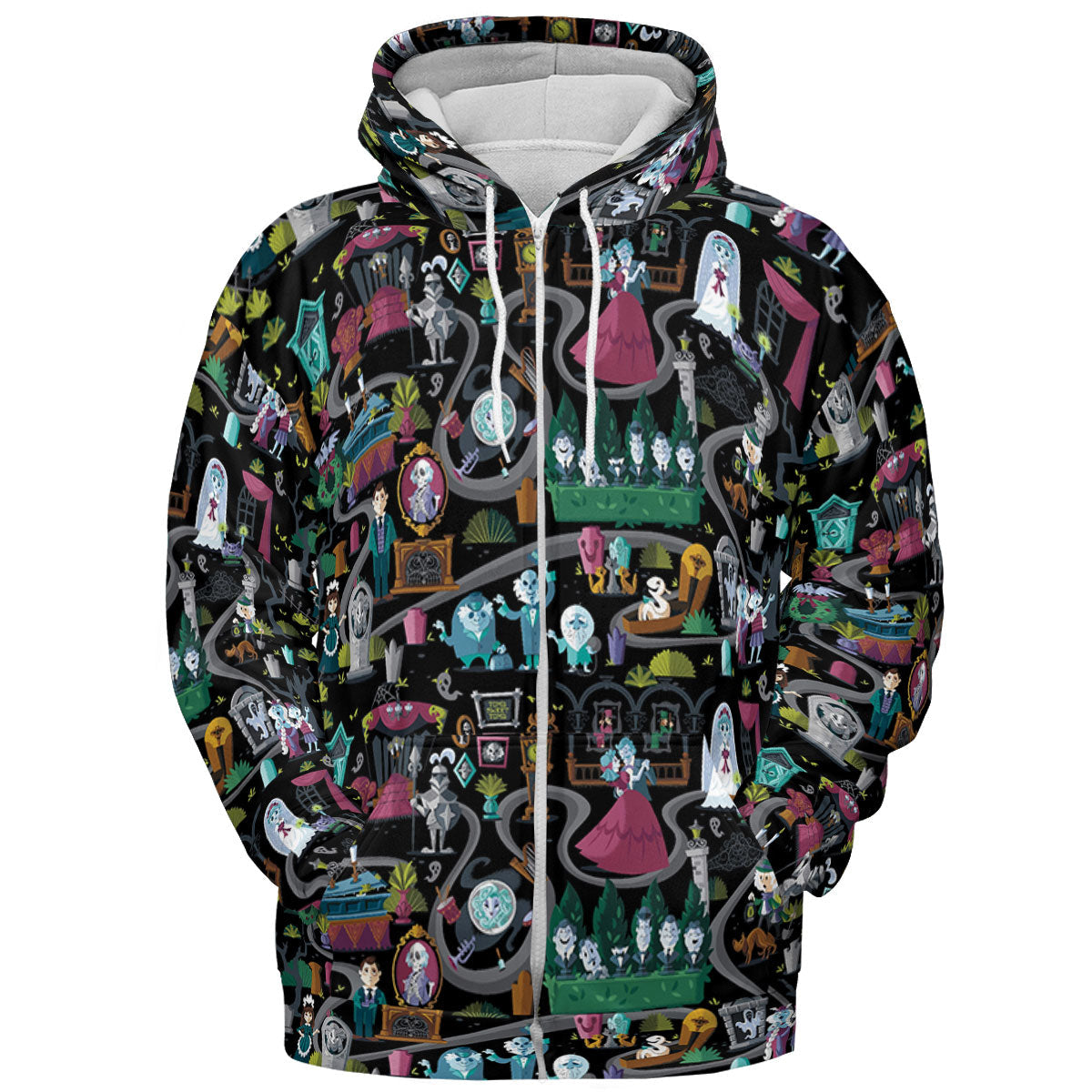 Haunted Mansion Map All-over Print Hoodie