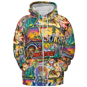 Ack! Ack! Ack! Mars Attacks All-over Print Hoodie