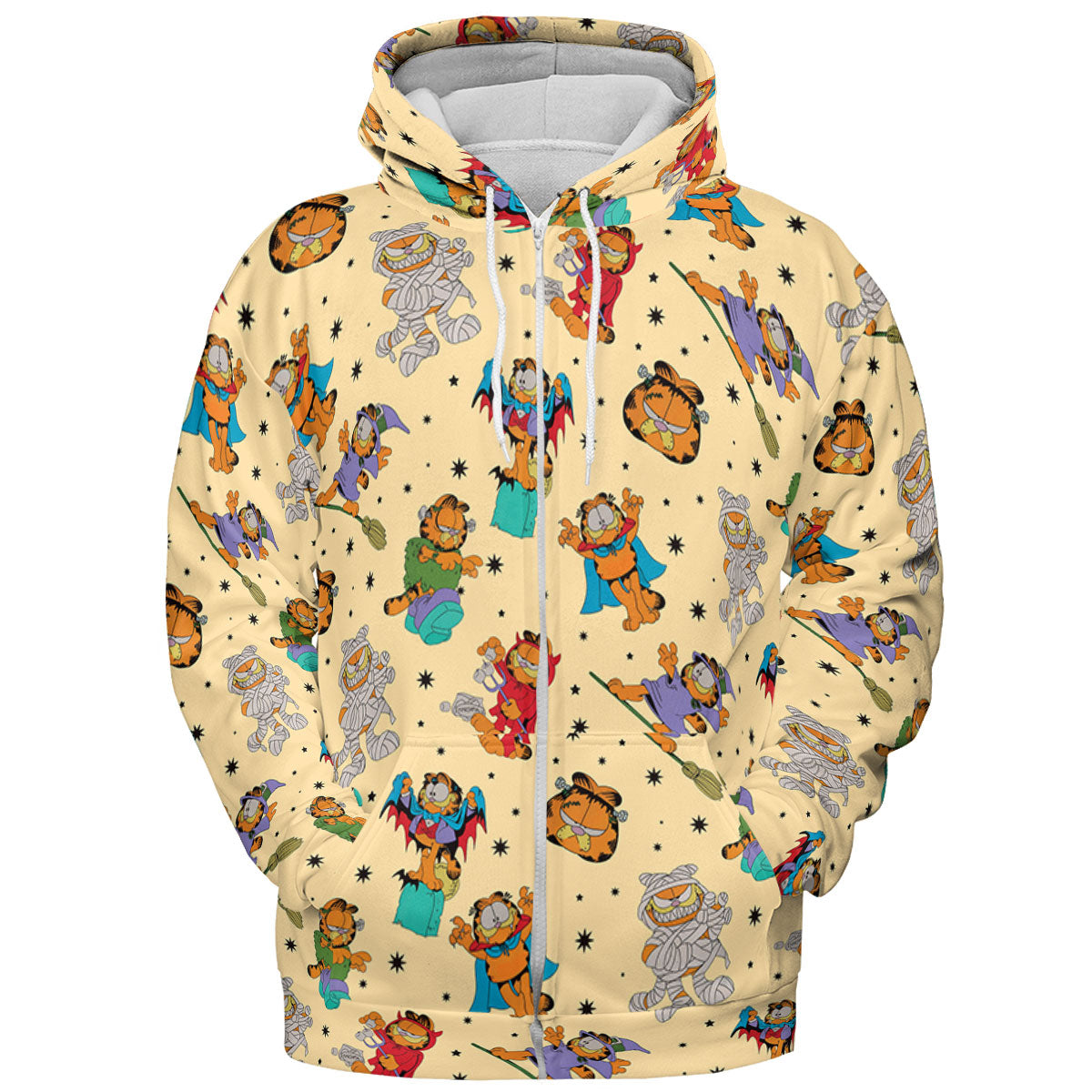 Nostalgic Cat Garfield's Halloween Adventure All-over Print Hoodie