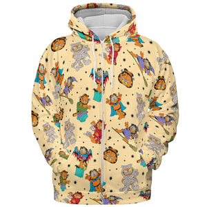 Nostalgic Cat Garfield's Halloween Adventure All-over Print Hoodie