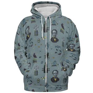 The Dark Themed Edgar Allan Poe All-over Print Hoodie