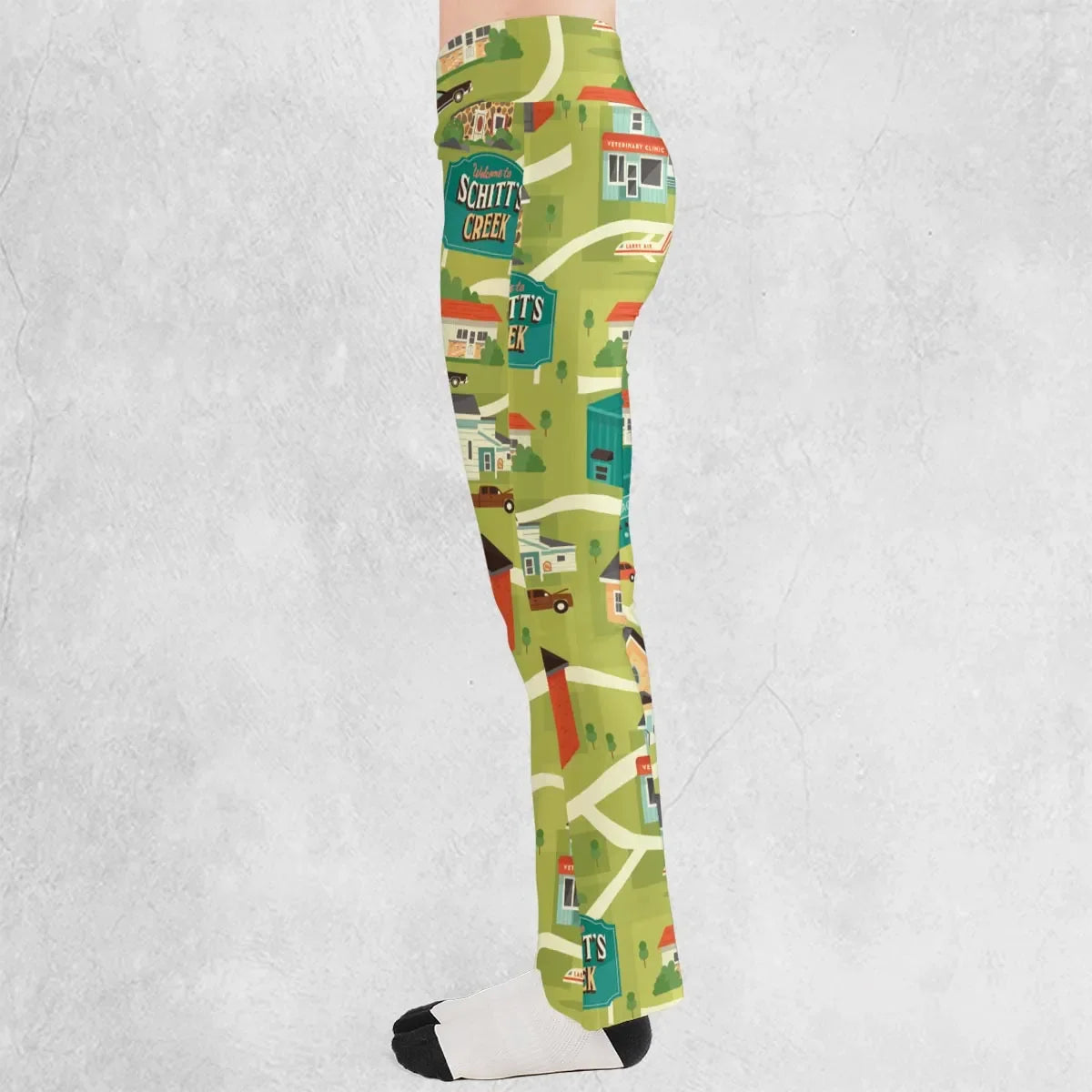 Schitt's Creek Town Map Flare Leggings