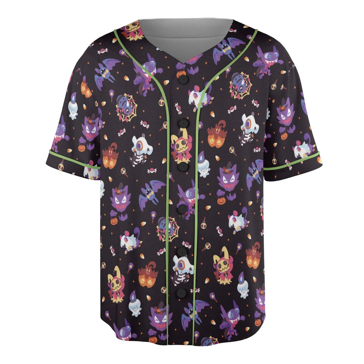 Trick or Treat Poke'ween Pokemon Unisex Baseball Jersey